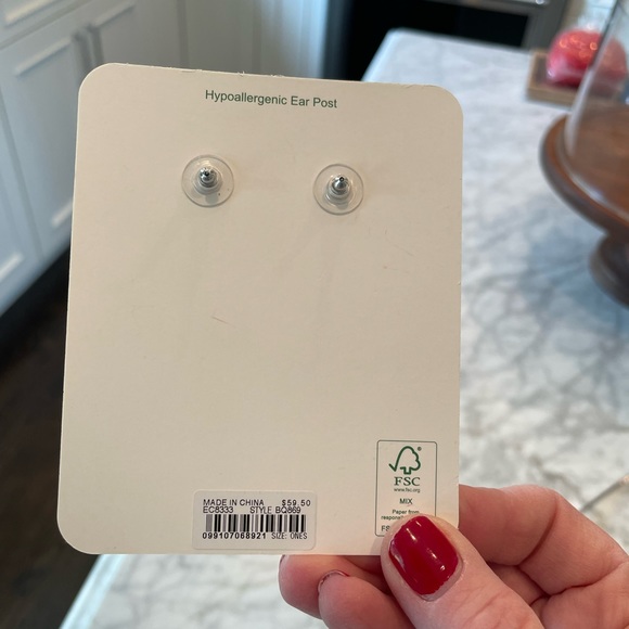 J Crew NWT Rhinestone Earrings - Picture 3 of 3